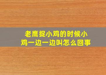 老鹰捉小鸡的时候小鸡一边一边叫怎么回事