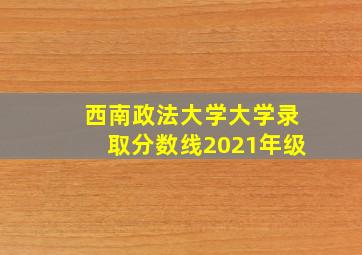 西南政法大学大学录取分数线2021年级