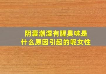 阴囊潮湿有腥臭味是什么原因引起的呢女性